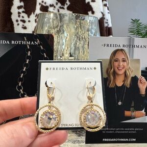 Freida Rothman 14k Gold over Sterling Dangles